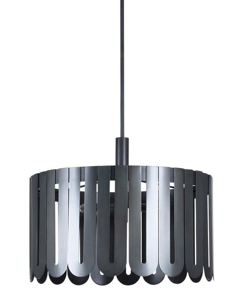 Sheldon Modern Drum Chandelier with Fluted Scallop Trim