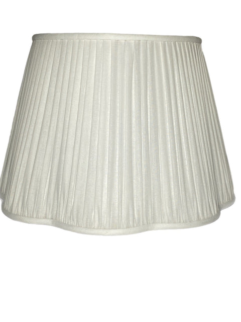 Shirred Out Scalloped Pembroke Lamp Shade + Custom Trim