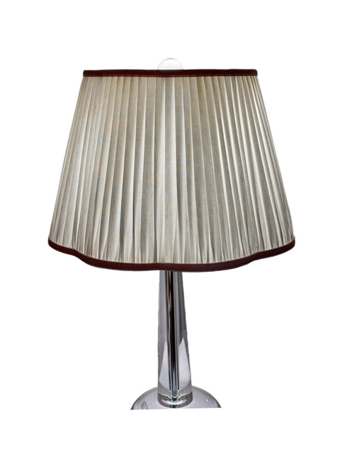 Shirred Out Scalloped Pembroke Lamp Shade + Custom Trim