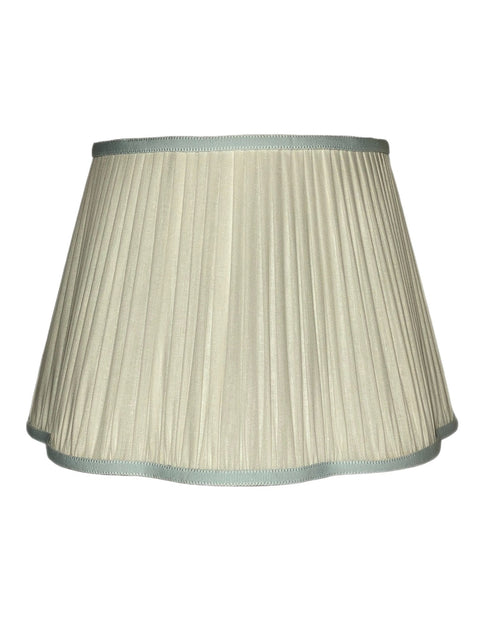 Shirred Out Scalloped Pembroke Lamp Shade + Custom Trim