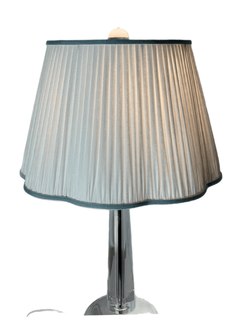 Shirred Out Scalloped Pembroke Lamp Shade + Custom Trim