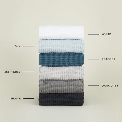 SIMPLE WAFFLE SHOWER CURTAIN