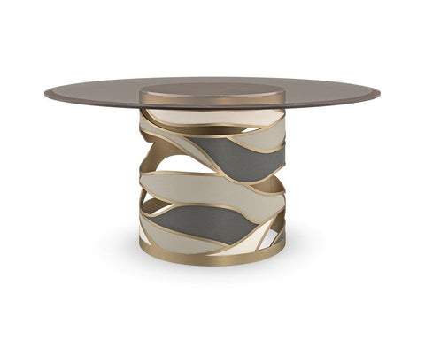 Caracole Timeless Minimalist Tulip Dining Table in Quiet Luxury Style