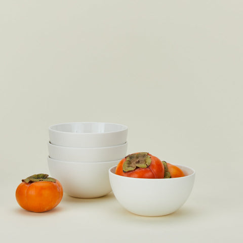 SIMPLE PORCELAIN LARGE BOWL - SET OF 4