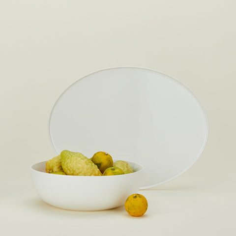 SIMPLE PORCELAIN SERVING BOWL