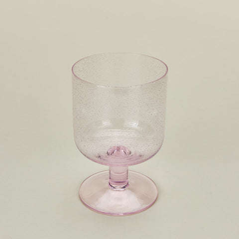 SIMPLE SEEDED GLASSWARE - SET OF 4, BLUSH