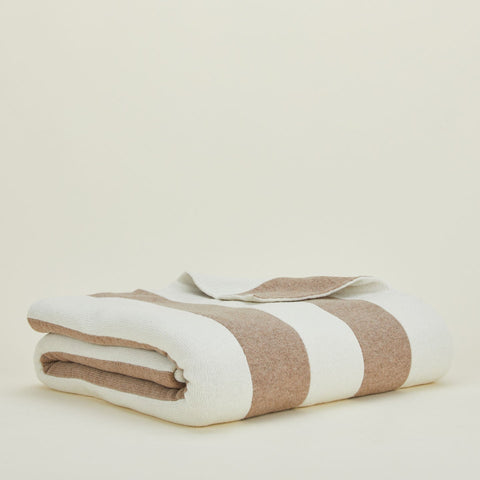 Hawkins New York Contemporary Knit Wool Stripe Throw - 70L x 50W
