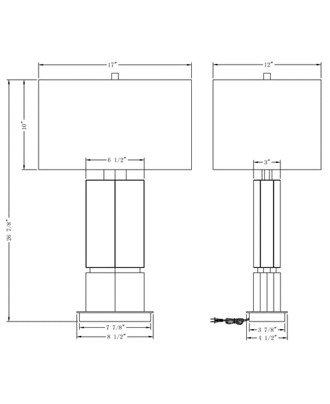 Skye Column Table Lamp Modern Elegant Accent Piece