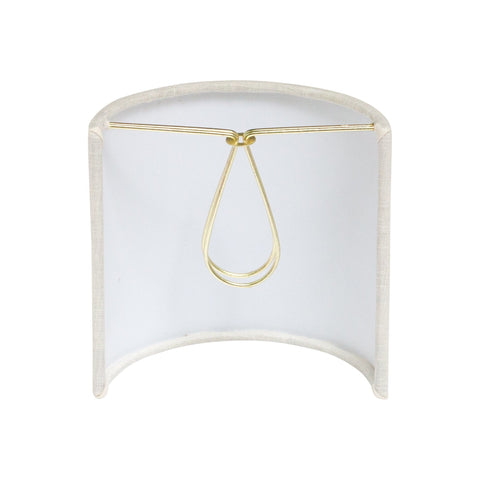 Small Sconce Lamp Shade - 5” Half Drum With Candle Clip