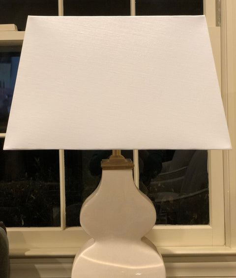 Snow Linen Rectangle - Rolled Edge; Copper Spider