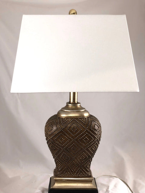 Snow Linen Rectangle - Rolled Edge; Copper Spider