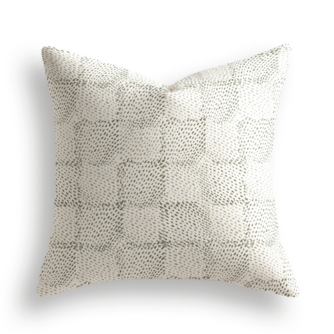 Speckled Check Throw Pillow in Cactus