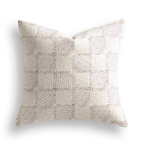 Speckled Check Throw Pillow in Sorbet