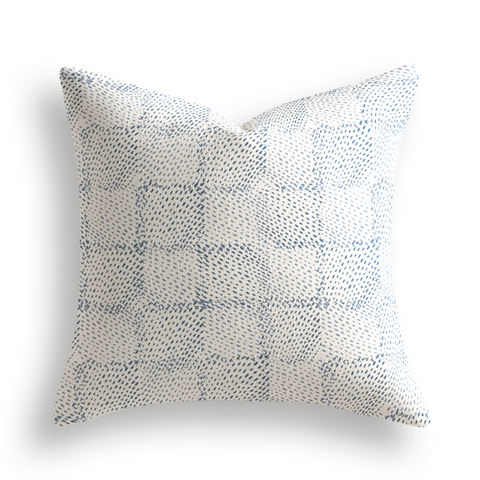Speckled Check Throw Pillow in Topaz
