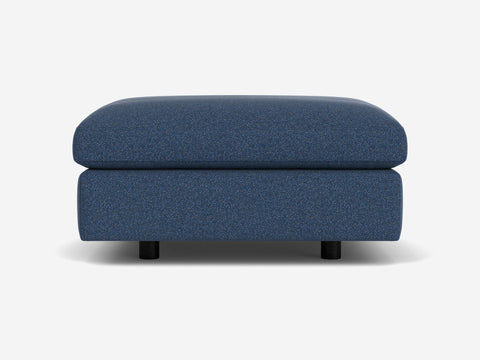 Timeless Minimalist Upholstered Pouf Ottoman with Cylinder Leg