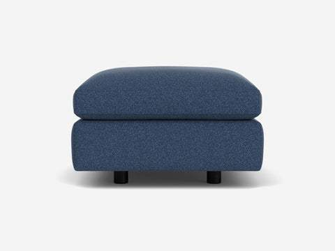 Timeless Minimalist Upholstered Pouf Ottoman with Cylinder Leg