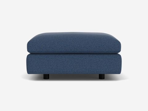 Timeless Minimalist Upholstered Pouf Ottoman with Cylinder Leg