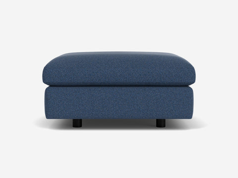 Timeless Minimalist Upholstered Pouf Ottoman with Cylinder Leg