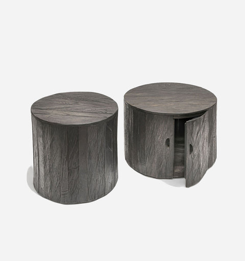 Orly Timeless Minimalist Bohemian Drum Coffee Table