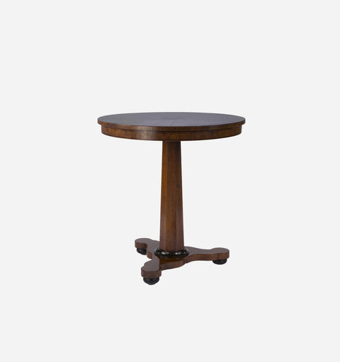 Artful Traditionalist Drum Inlay Center Table Accent Table