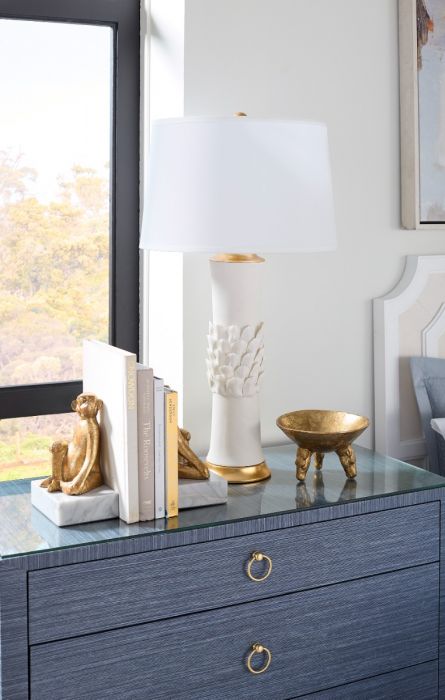 Decorating Essentials Contemporary Gold Leaf Bookend Set