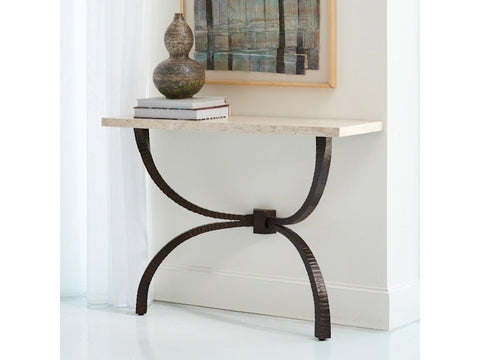 Studio A Teton Bronze Curved Entryway Console