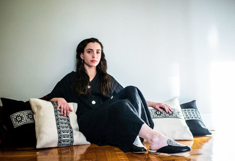 Artful Traditionalist Bohemian Embroidery Square Pillow Cover