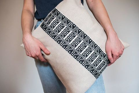 Artful Traditionalist Bohemian Embroidery Pillow Cover