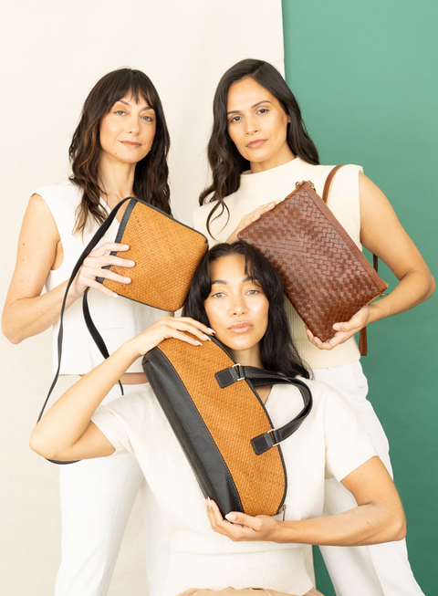 Artful Traditionalist Handmade Braided Basket Weave Crossbody