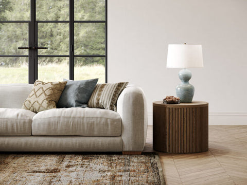 Theresa Elegant Accent Textured Column Table Lamp