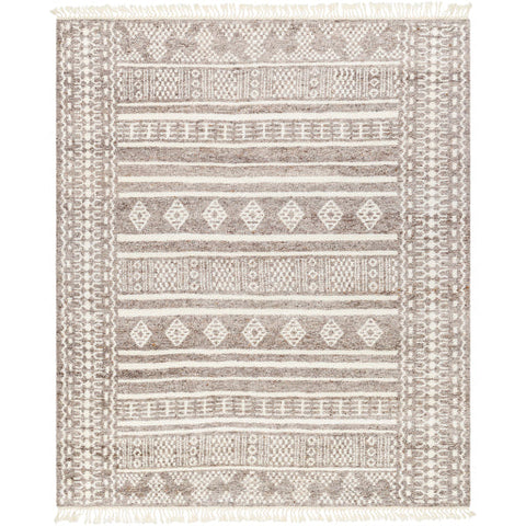 Bohemian Geometric Wool Area Rug - 8' x 10'