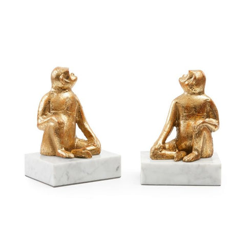 Decorating Essentials Contemporary Gold Leaf Bookend Set