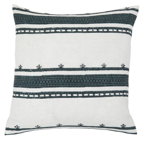 Filling Spaces Artful Traditionalist Bohemian Hand Block Print Accent Pillow - 18 x 18 - 20 x 20 - 22 x 22 - 24 x 24 - 26X 26 - 14 x 20 - 14 x 40 - 18 x 40 - 16 x 50