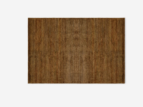 Bohemian Hand Knotted Jute Area Rug in Solid Gold - Rectangle