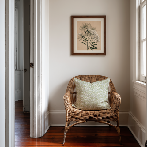 Tortoise Throw Pillow in Honeydew