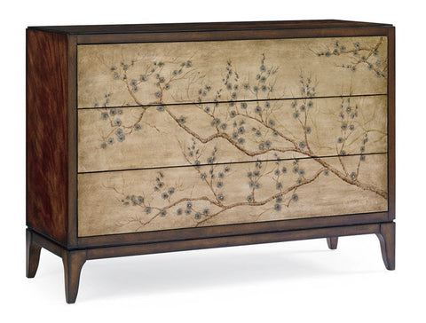 Quiet Luxury Floral Painted Accent Chest