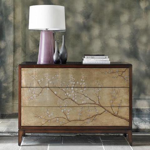 Quiet Luxury Floral Painted Accent Chest