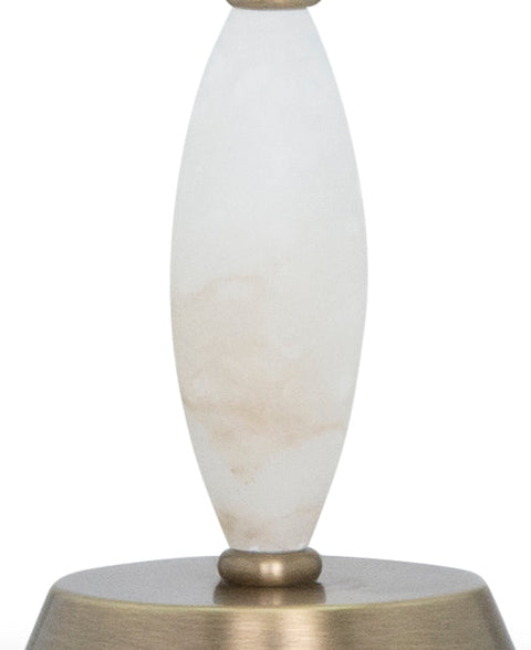 Trudy Elegant Column Table Lamp in Alabaster