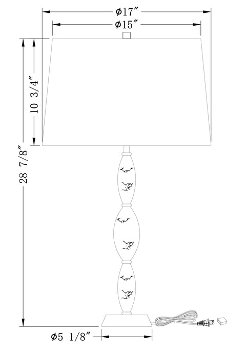 Trudy Elegant Column Table Lamp in Alabaster