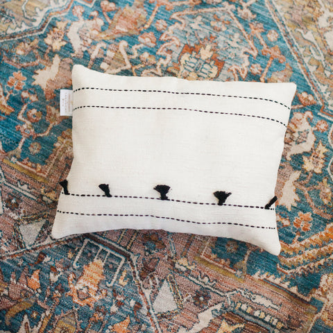 Artful Traditionalist Handwoven Bohemian Boudoir Pillow