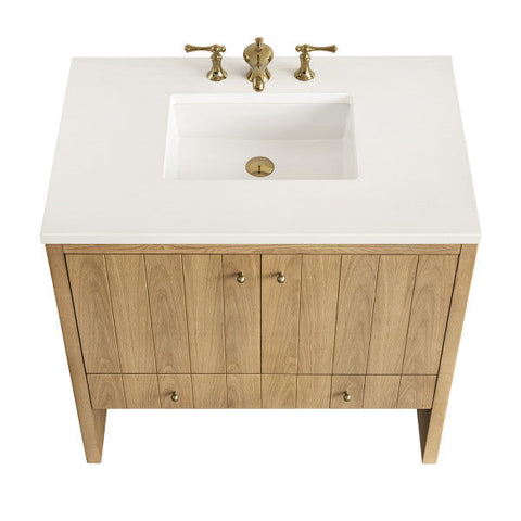 Contemporary Minimalist Vanity Base with Closed Storage