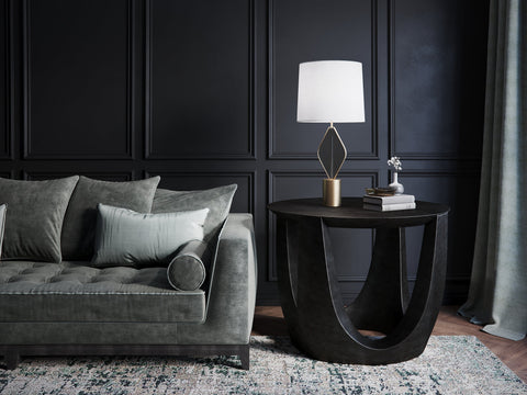 Tyler Column Art Deco Accent Table Lamp with Crystals