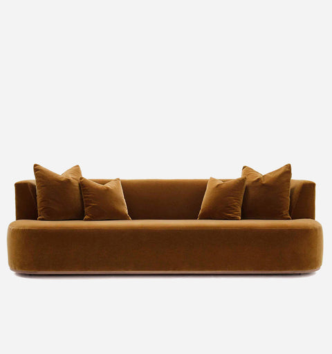 Timeless Minimalist Modern Velvet Upholstered Standard Sofa
