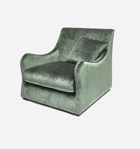 Bernard Modern Club Armchair with Curved Fixed Arms