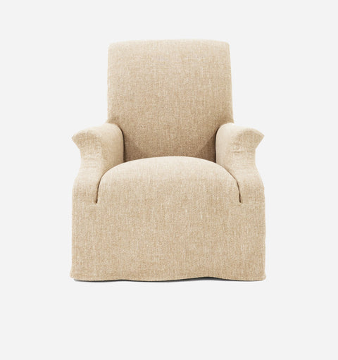 Rafael Contemporary Armchair with Curved Fixed Arms