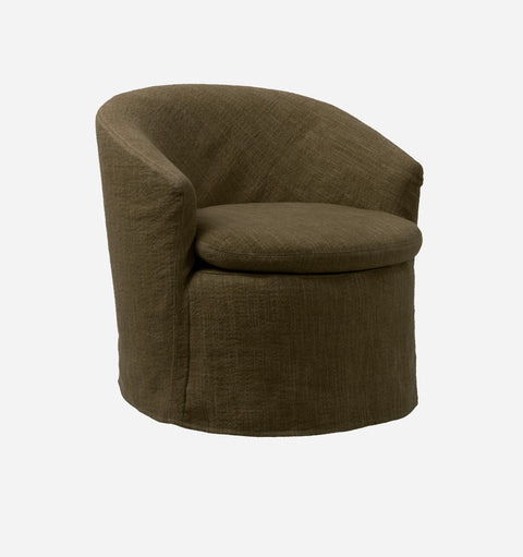 Timeless Minimalist Bohemian Barrel Armchair