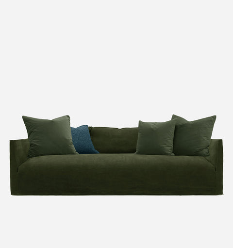 Thibaut Timeless Minimalist Modern Faux Mohair Standard Sofa