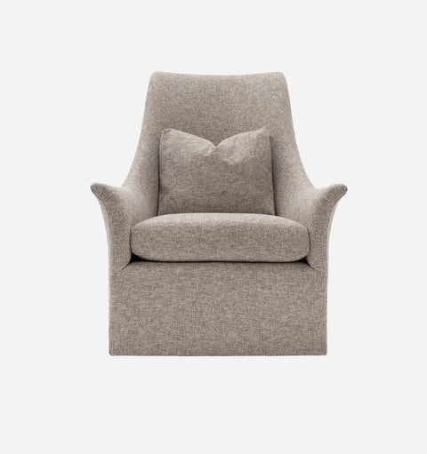 Melody Wingback Armchair with Flared Fixed Arms Upholstered