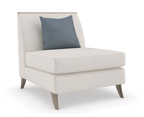 Artful Traditionalist Parsons Armless Upholstered Accent Chair