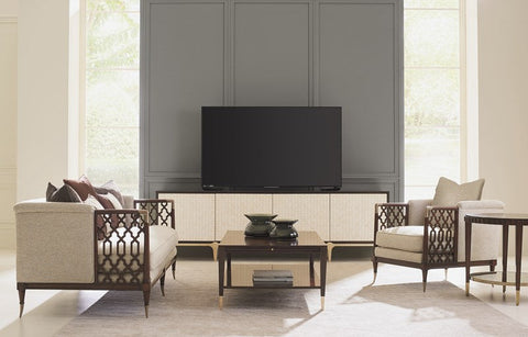 Contemporary Quiet Luxury Two-tone Accent Cabinet